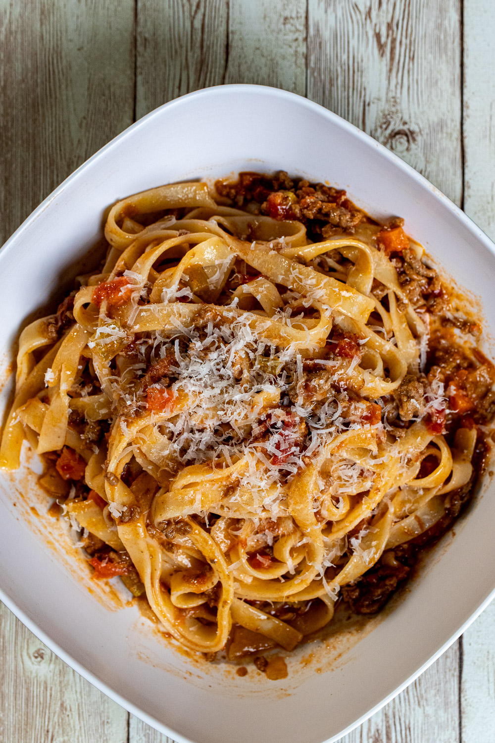 Tagliatelle with bolognese sauce