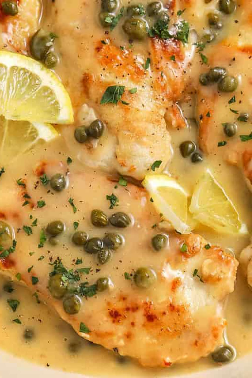 Chicken Piccata with English Roasties